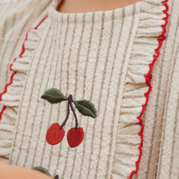 Ellie Frill Top, tea stripe, Konges Sløjd