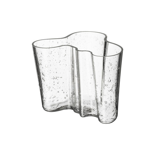 Alvar Aalto vase 12 cm, bobleglas klar, Iittala