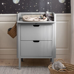 Sebra puslebordet med skuffer, stone, Sebra