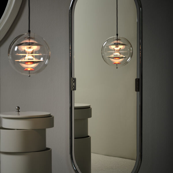 VP Globe pendel, chrome/red/blue, Verpan