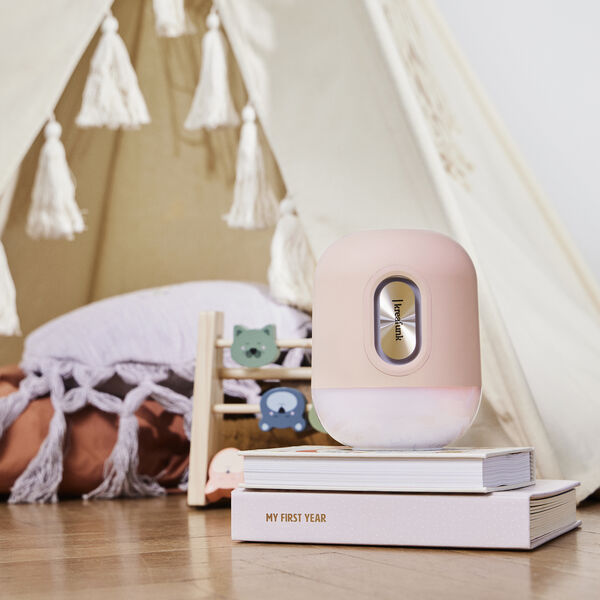 Glowie Bluetooth h&oslash;jttaler og lampe, dusty rose, Kreafunk