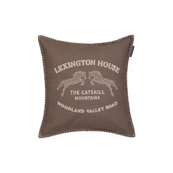 Catskills Logo Pillow Cover, stone/lt beige, Lexington