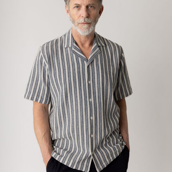 MMGJoe Basso Stripe SS Shirt, salute navy, MOS MOSH Gallery