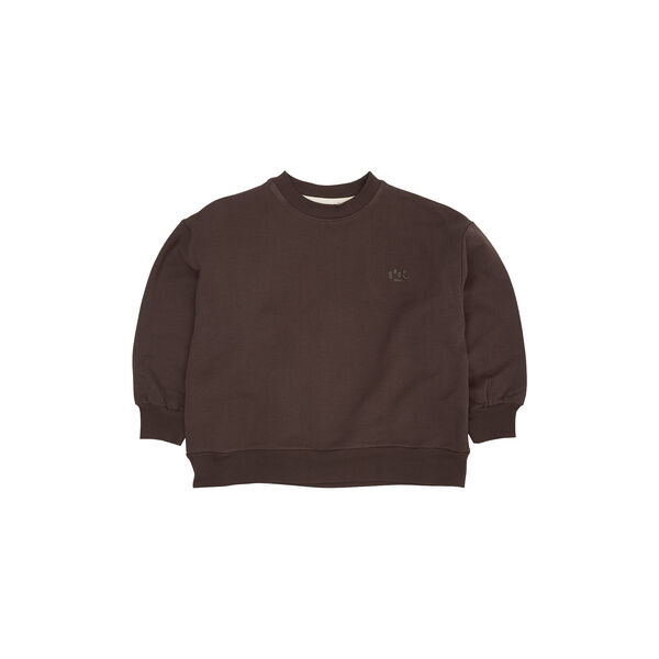 Classic Sweatshirt w. Logo Embroidery, brown melange, Copenhagen Colors Organics