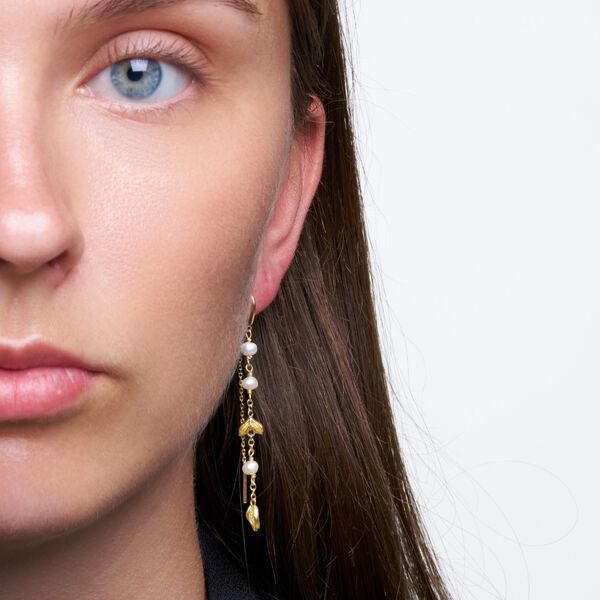 Nadia chain &oslash;reringe, forgyldt, Pure by Nat