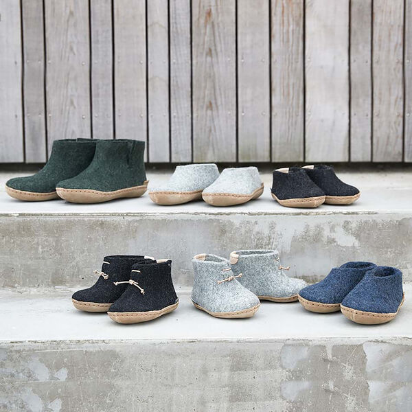 Filtsko børn, koksgrå Filtsko børn, koksgrå, Glerups