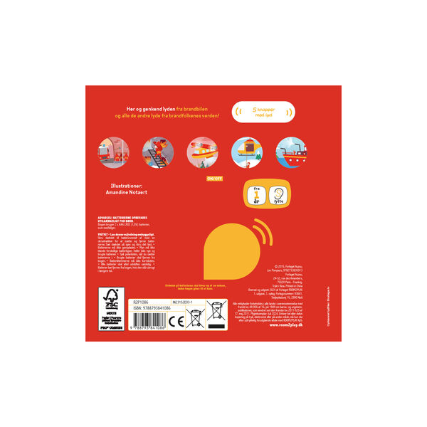 Pegebog med lyd - Brandfolkene, Forlaget Room2Play