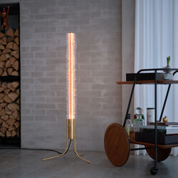 Erie Floor Lamp, brass, Rubn