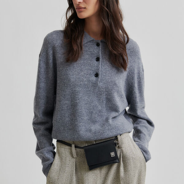 Vilena Knit LS, grey melange, Second Female