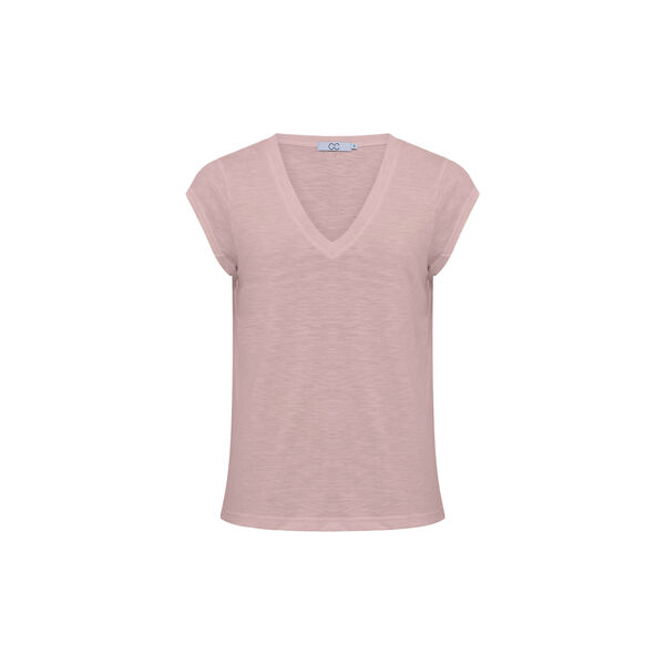 CC Heart Basic V-Neck T-Shirt, old rose, Coster Copenhagen