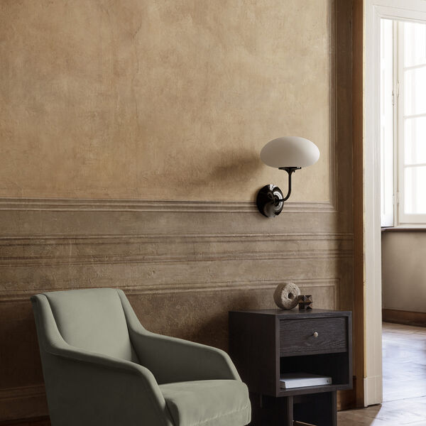 Stemlite Wall Lamp, black chrome, GUBI