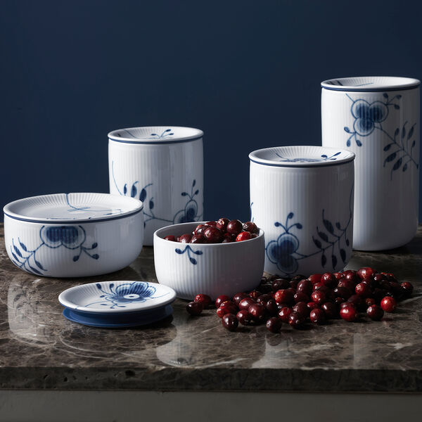 Bl&aring; Mega Riflet opbevaringskrukke 80 cl, Royal Copenhagen