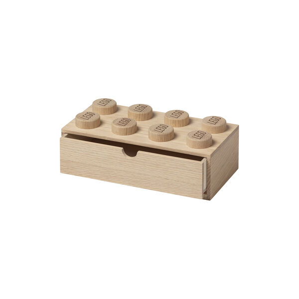 LEGO® 2x4 opbevaringskasse, sæbebehandlet eg, Room Copenhagen