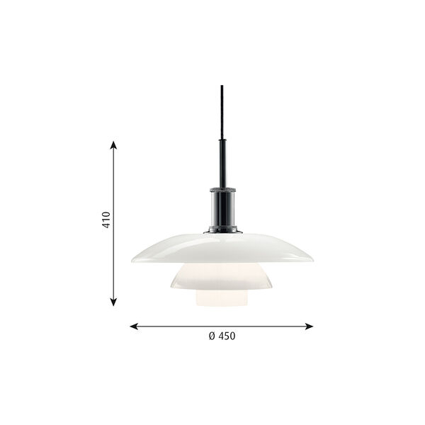 PH 4&frac12;-4 glas pendel, Louis Poulsen