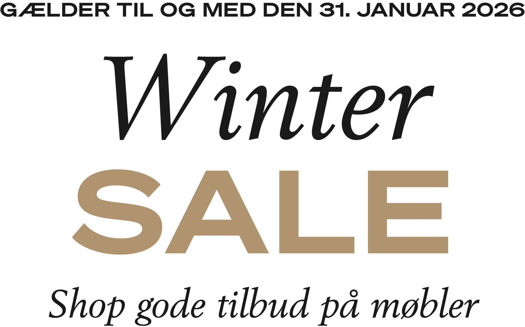 Winter SALE | Shop møbler på tilbud