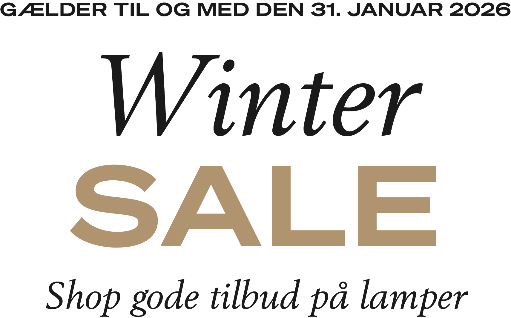 Winter SALE | Shop lamper på tilbud
